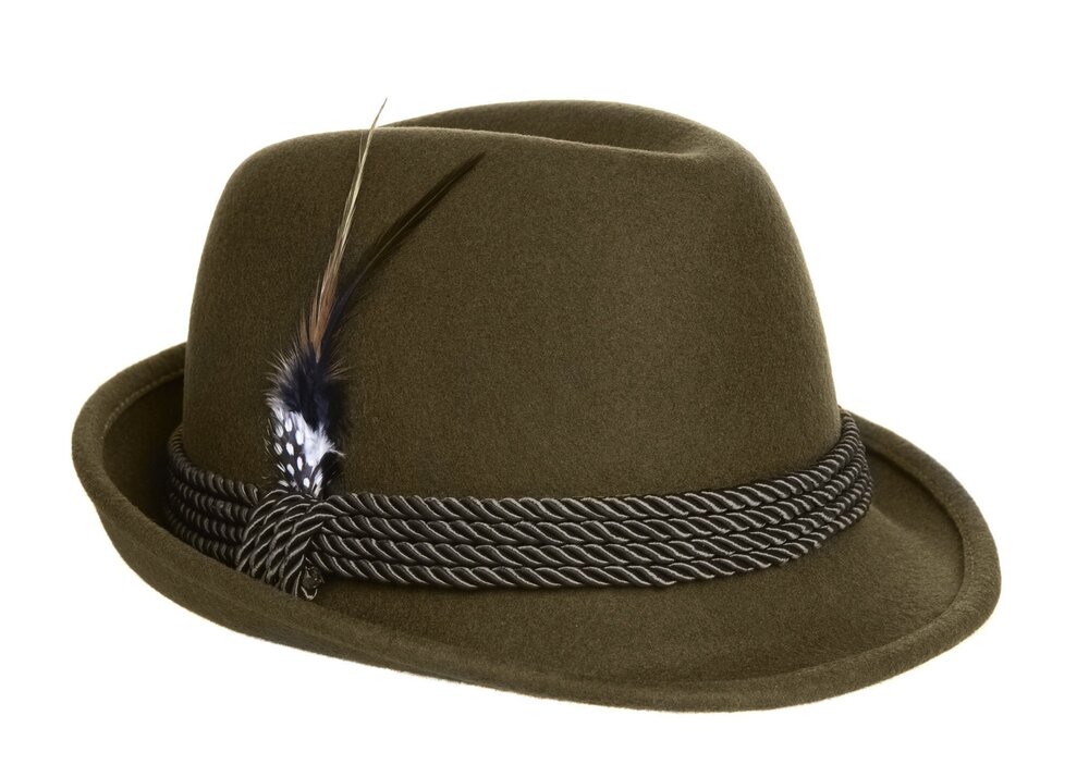 4728 Alpine Holiday Oktoberfest Wool Bavarian Fedora Hat - Green - Medium 7